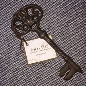 NWOT Arhaus Furniture Iron Brown Skeleton Key